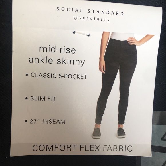 Social Standard by Sanctuary Skinny Ankle Jean Camo 4 - Picture 5 of 9